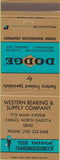 Matchbook Cover - Dodge Transmissions Fargo ND