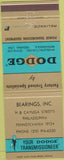 Matchbook Cover - Dodge Transmissions Philadelphia PA