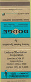 Matchbook Cover - Dodge Transmissions Philadelphia PA