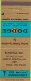Matchbook Cover - Dodge Transmissions Reading PA