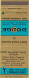 Matchbook Cover - Dodge Transmissions Philadelphia PA
