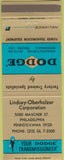 Matchbook Cover - Dodge Transmissions Philadelphia PA