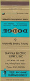 Matchbook Cover - Dodge Transmissions Erie PA