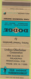 Matchbook Cover - Dodge Transmissions Philadelphia PA