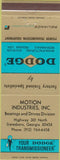Matchbook Cover - Dodge Transmissions Statesboro GA