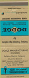 Matchbook Cover - Dodge Transmissions Tucker GA