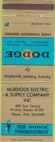 Matchbook Cover - Dodge Transmissions Wichita KS WORN