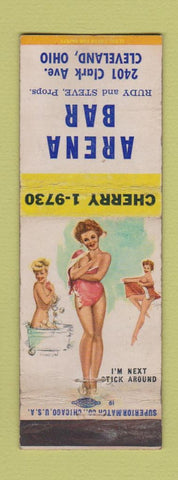 Matchbook Cover - Arena Bar Cleveland OH pinup WEAR