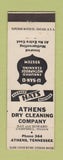 Matchbook Cover - Athens Dry Cleaning TN low phone #