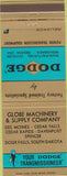 Matchbook Cover - Dodge Transmissions Cedar Falls Davenport Spencer SD