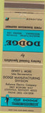 Matchbook Cover - Dodge Transmissions Louisville KY