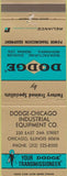 Matchbook Cover - Dodge Transmissions Chicago IL