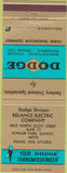 Matchbook Cover - Dodge Transmissions Schiller Park IL