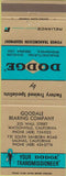 Matchbook Cover - Dodge Transmissions Salinas CA Watsonville