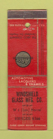 Matchbook Cover - Arco Windshield Glass