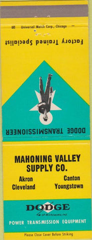Matchbook Cover - Dodge Transmissions Canton Youngstown Cleveland Akron OH