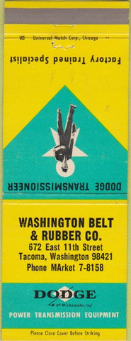Matchbook Cover - Dodge Transmissions Tacoma WA