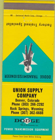 Matchbook Cover - Dodge Transmissions Rock Springs WY