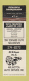 Matchbook Cover - Arlington Auto Service TX
