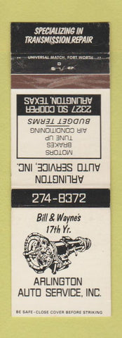 Matchbook Cover - Arlington Auto Service TX