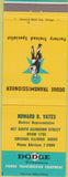 Matchbook Cover - Dodge Transmissions Chicago IL