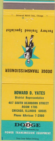 Matchbook Cover - Dodge Transmissions Chicago IL