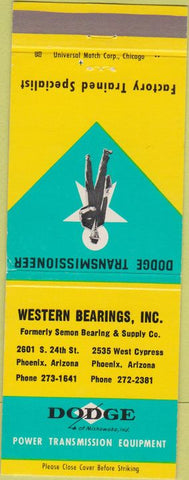 Matchbook Cover - Dodge Transmissions Phoenix AZ