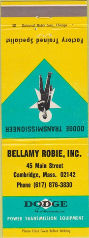 Matchbook Cover - Dodge Transmissions Cambridge MA