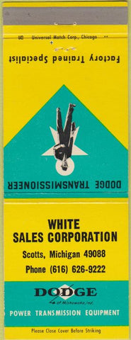 Matchbook Cover - Dodge Transmissions Scotts MI