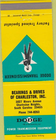 Matchbook Cover - Dodge Transmissions Charleston Heights SC