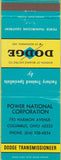 Matchbook Cover - Dodge Transmissions Columbus OH