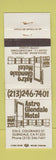 Matchbook Cover - Astro Glen Motel Glendale CA WORN