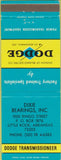 Matchbook Cover - Dodge Transmissions Little Rock AR