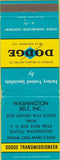 Matchbook Cover - Dodge Transmissions Seattle WA