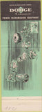 Matchbook Cover - Dodge Transmissions Pawtucket RI