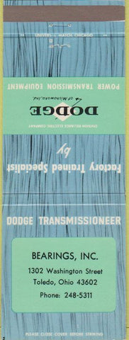 Matchbook Cover - Dodge Transmissions Toledo OH