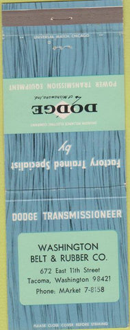 Matchbook Cover - Dodge Transmissions Tacoma WA