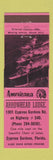 Matchbook Cover - Arrowhead Lodge Cypress Gardens FL Perkins Americana PINK