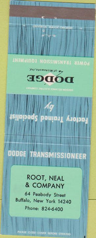 Matchbook Cover - Dodge Transmissions Buffalo NY