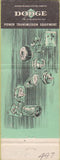 Matchbook Cover - Dodge Transmissions Manchester NH