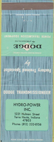 Matchbook Cover - Dodge Transmissions Terre Haute IN WORN