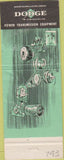 Matchbook Cover - Dodge Transmissions Terre Haute IN WORN