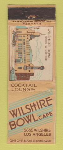 Matchbook Cover - Wilshire Bowling Cafe Los Angeles CA WEAR