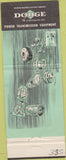 Matchbook Cover - Dodge Transmissions Evansville IN