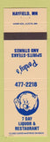 Matchbook Cover - Porky's Steaks Restaurant Hayfield MN pig