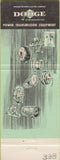 Matchbook Cover - Dodge Transmissions Keokuk IA