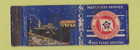 Matchbook Cover - McCormick Steamship WORN