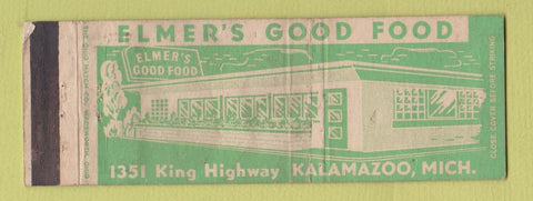 Matchbook Cover - Elmer's Restaurant Kalamazoo MI WEAR Full Length