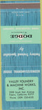 Matchbook Cover - Dodge Transmissions Fresno CA