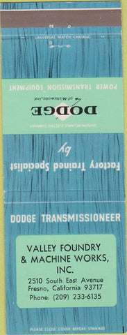 Matchbook Cover - Dodge Transmissions Fresno CA